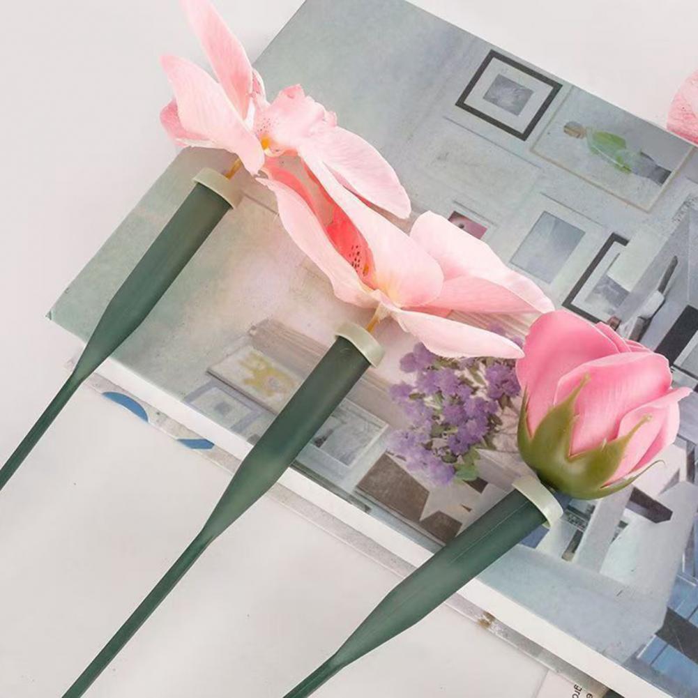 Florist Flower Supply - 25個入り 6インチ/12インチ フラワーチューブ 再利用可能 グリーン 花柄