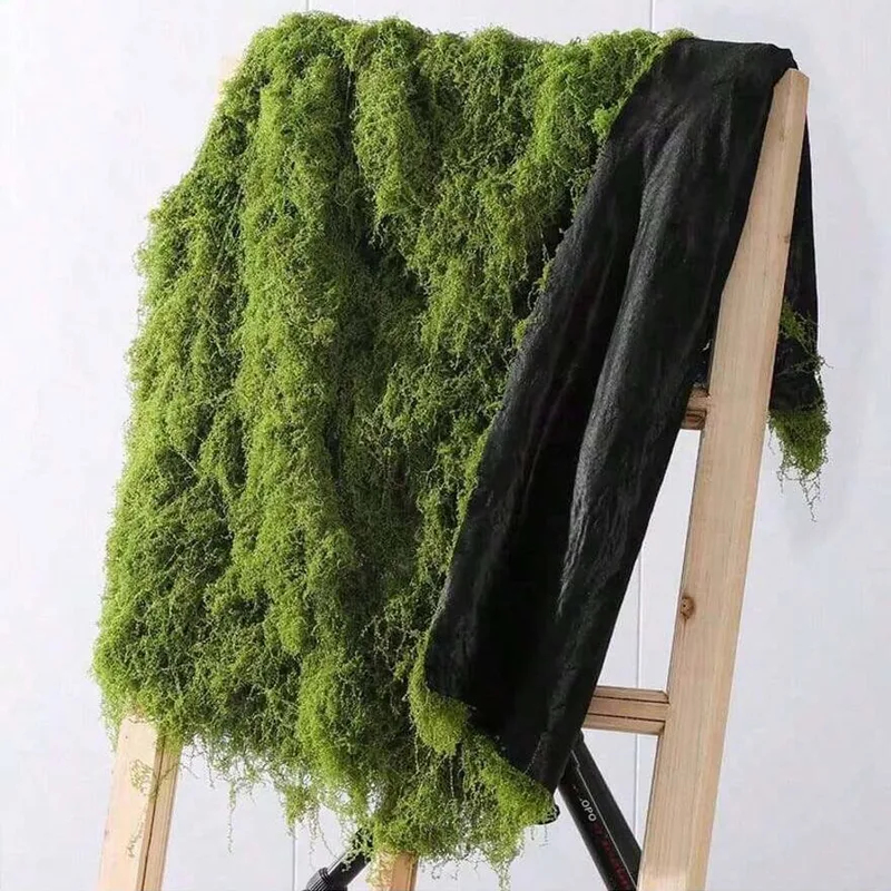 Preserved Moss Sheet - マイクロランドスケープの装飾用人工苔、芝生用苔、盆栽、鉢植えの装飾用、シルクのような質感の人工苔