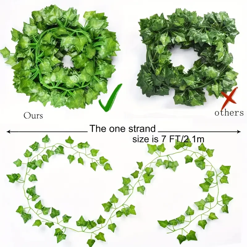 人工グリーンアイビーリーフ籐つる葉つるぶら下げ花輪 DIY  - Preserved Moss Sheet のレビューと価格