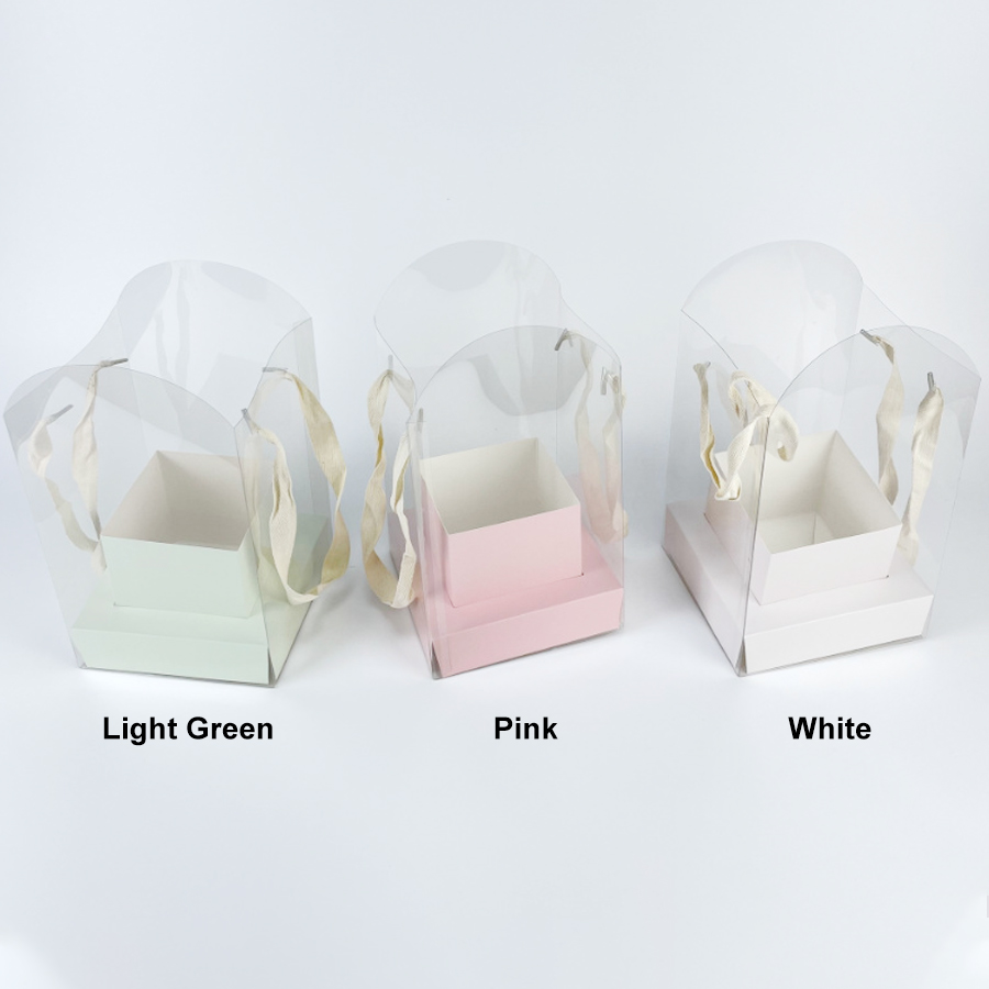 5/10 個、ハンドフラワー包装箱、防水透明フラワーアートア - Florist Flower Supply のレビューと価格