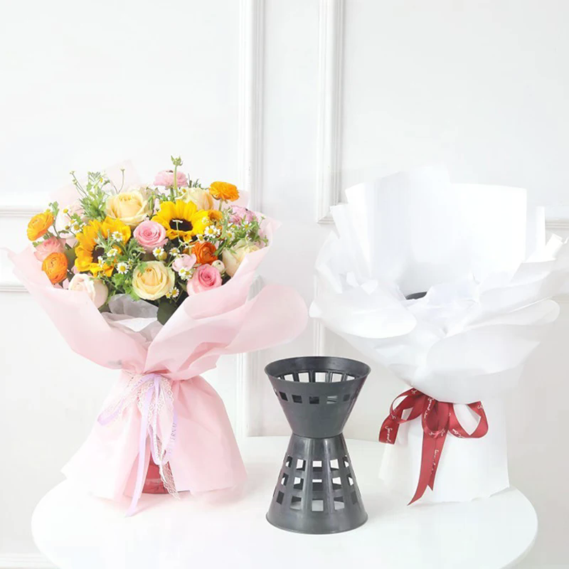 1Pc プラスチックフラワー包装ライナーブーケベース固定花ア - Florist Flower Supply のレビューと価格