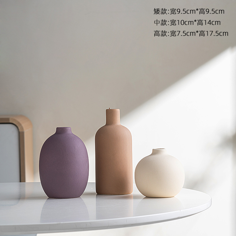 北欧モランディマットセラミック花瓶ミニマリストインスフラワー - Eucalyptus Preserved のレビューと価格