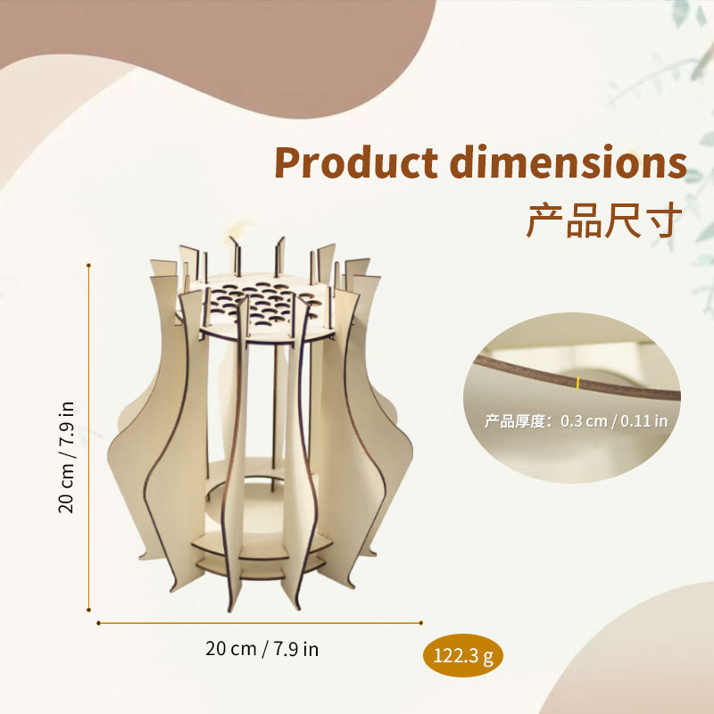 木製パズル花瓶 花束用 ユニークな木製パズル花瓶 フラワース - Florist Supply Vases のレビューと価格