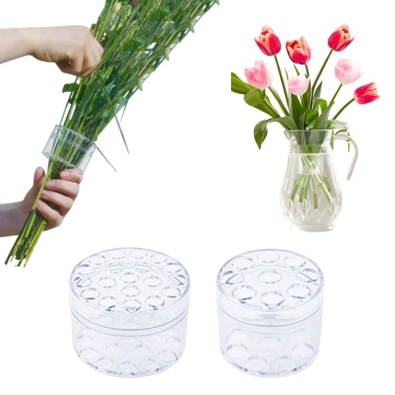 スパイラルステムホルダー 丈夫なクリアフラワーアレンジメント - Florist Supply Bulk のレビューと価格