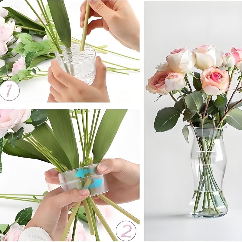 スパイラルステムホルダー 丈夫なクリアフラワーアレンジメント - Florist Supply Bulk のレビューと価格